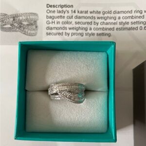 Effy Crossover Gold and Diamond Ring Band